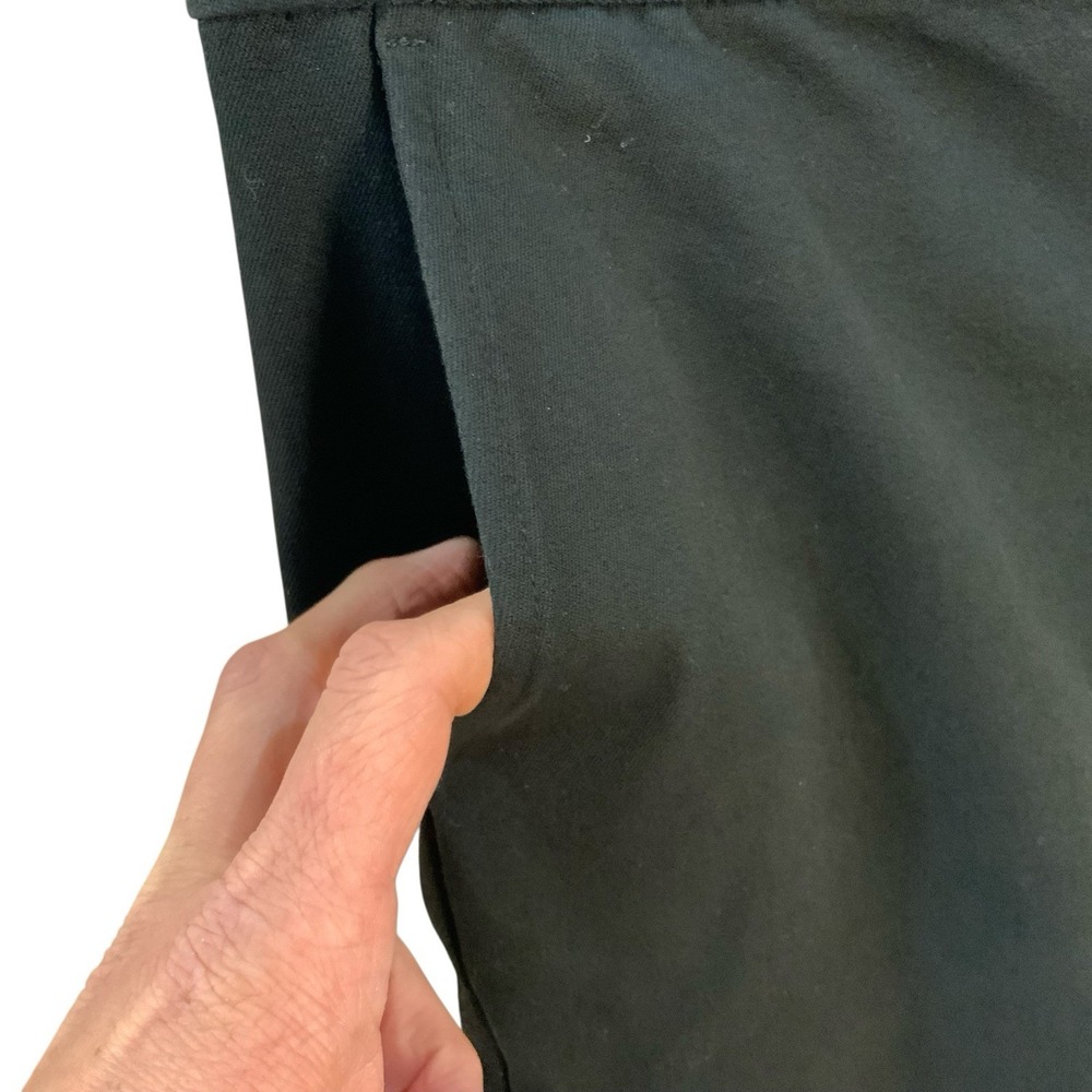 Lauren Ralph Lauren Womens Size 8P Black Pants Straight Leg Stretch Button Side - Picture 6 of 10